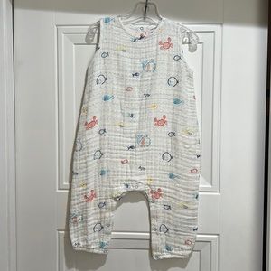 Angel Dear Sea life romper. New W/out Tags.  Super soft breathable muslin 18/24m